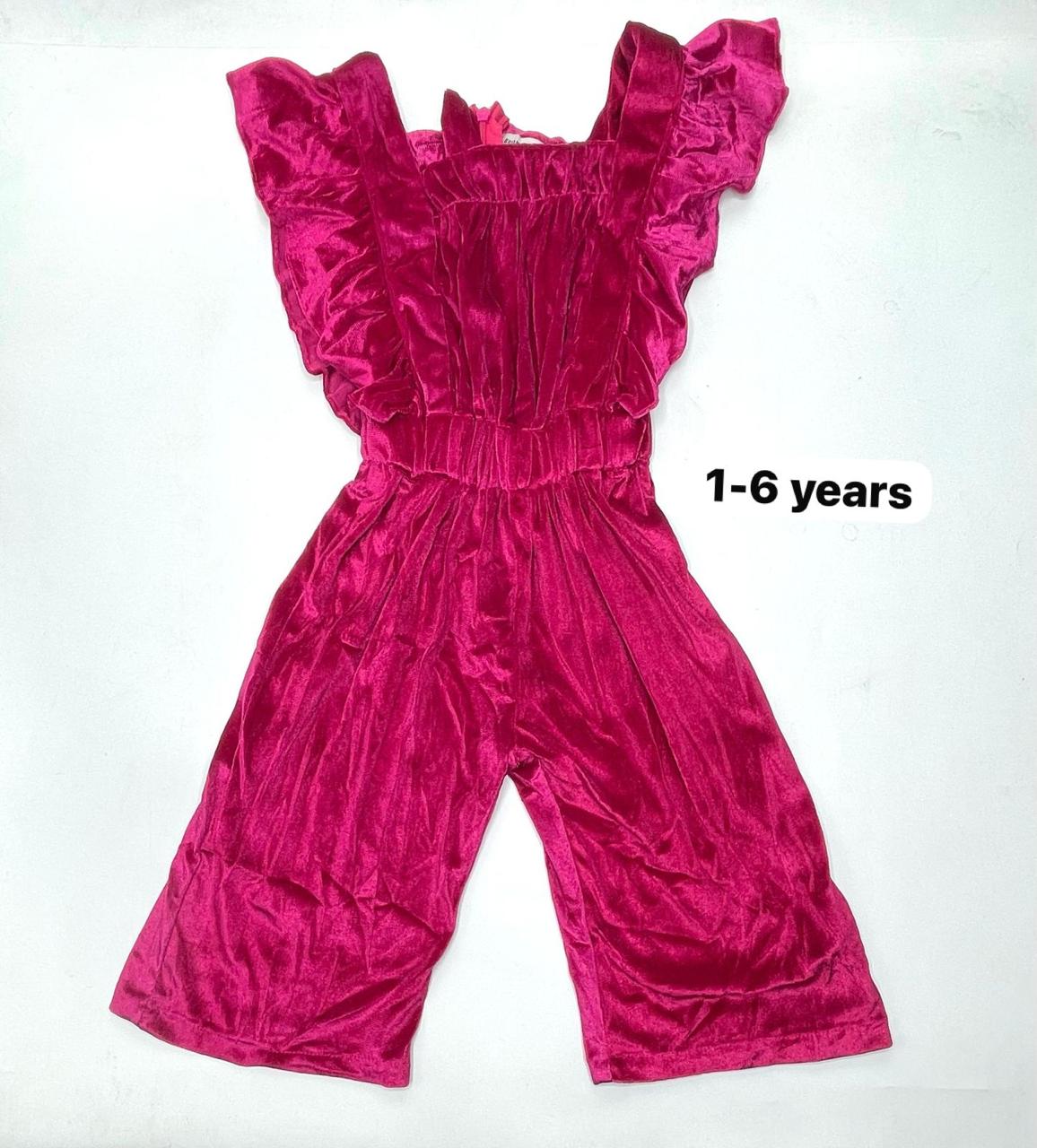 PINKISH RED COLOR JUMP SUIT FOR GIRLS